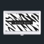 Zebra-Druck-TierGlamour-Geschäfts-Kartenhalter Visitenkarten Etui<br><div class="desc">Zebra-Druck-TierGlamour-Geschäfts-Kartenhalter. Fertigen Sie mit jedem möglichem Text besonders an oder verlassen Sie ihn zu löschen.</div>