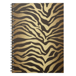 Zebra Druck Tierhaut Druck Modern Glamour Gold Notizblock