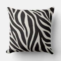 Zebra-Druck-Wurfkissen | Schwarz und Weiß Tier 