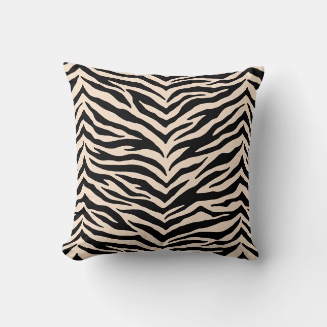 Zebra-Druck-Wurfs-Kissen Kissen (Vorderseite)
