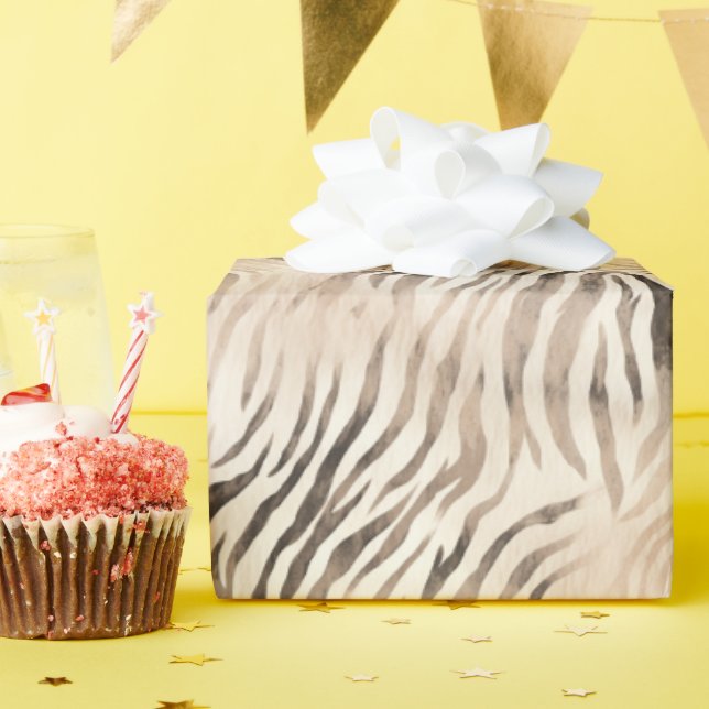 Zebra-Drucke, Jungle Safari-Tiere zum Thema Geschenkpapier (Geburtstagsparty)
