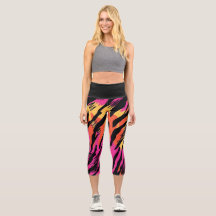 Zebra druckt helle Farben Leggings für sie