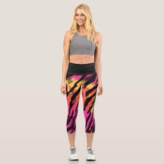 Zebra druckt helle Farben Leggings für sie