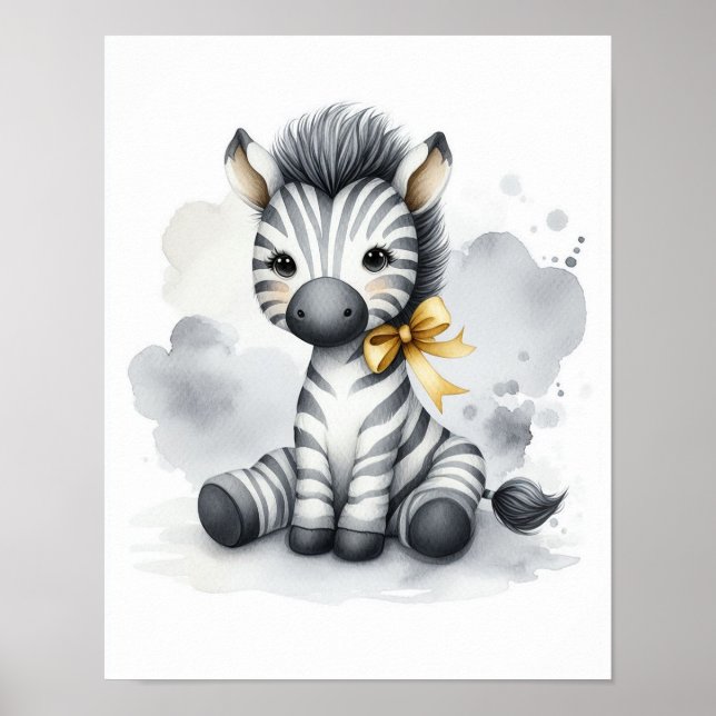 Zebra Dschungel Kinderzimmer Kunst, Dichtung und M Poster (Vorne)