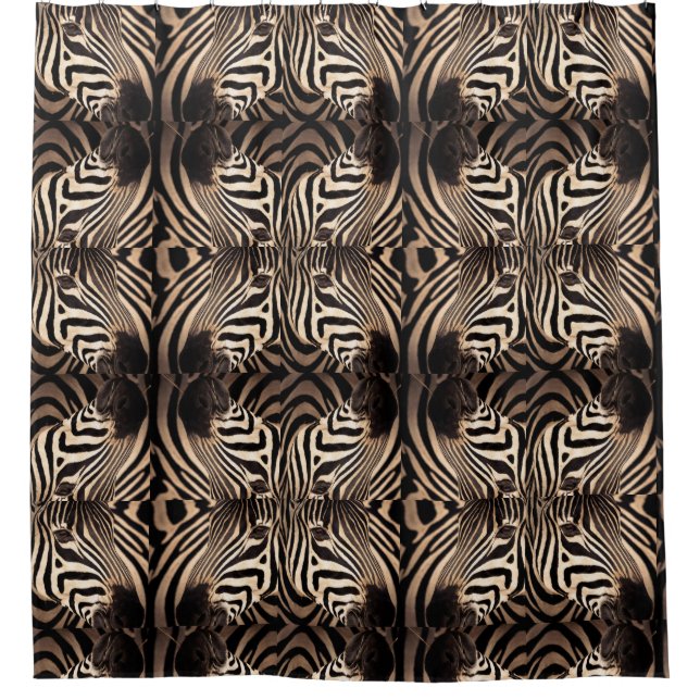Zebra-Duschvorhang Duschvorhang (Vorderseite)