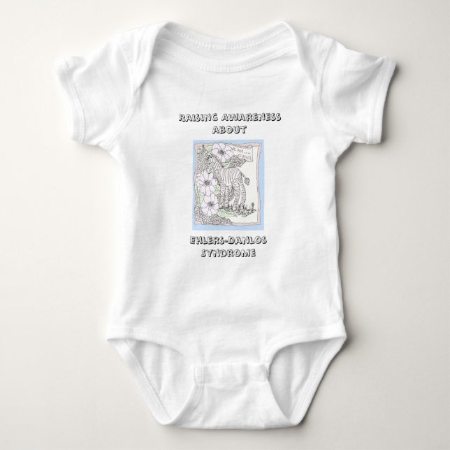 Zebra-EDS, Ehlers-Danlos Syndrom, Baby Strampler (Vorderseite)