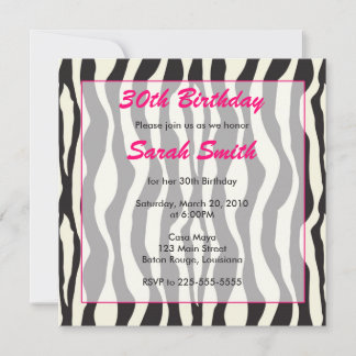 Zebra Einladung