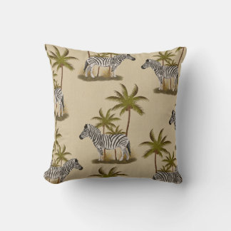 Zebra Elegance: Eine Touch Africa 16 Zoll x 16 Zol Kissen