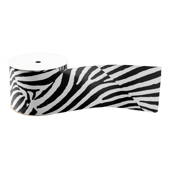 Zebra-Entwurf 3" weit Grosgrain-Band 10 Yard-Spule Ripsband (Spule)