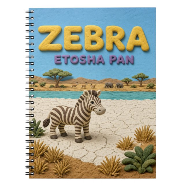 Zebra Etosha Pan Modern KlayKoo Notizblock (Vorderseite)