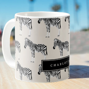 Zebra Exotic Animal Muster Beige Kaffeetasse