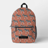 Zebra Exotic Animal Pattern Terracotta