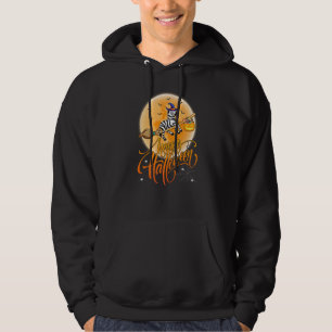 Zebra-Fahrt-Hexen-Schrotflinte-Mond-Vintage-Zebra- Hoodie