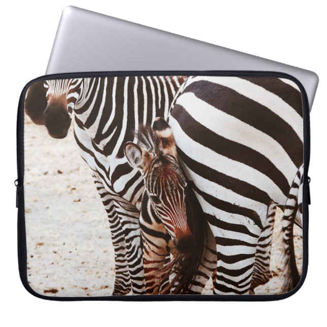 ZEBRA FAMILY LAPTOPSCHUTZHÜLLE (Vorderseite)
