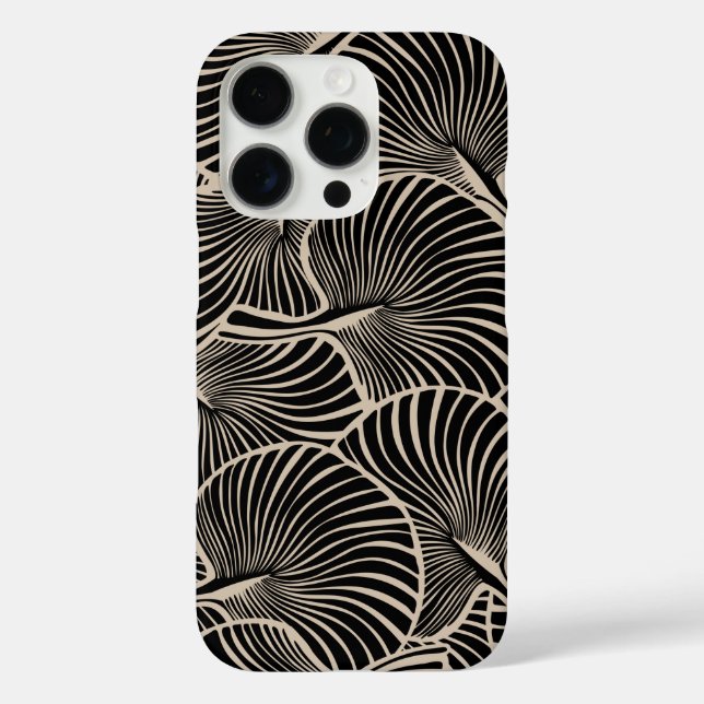 Zebra Fan Palm Hawaiian Tropical Black Case-Mate iPhone Hülle (Rückseite)