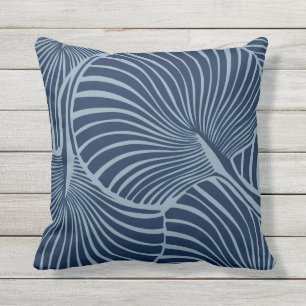 Zebra Fan Palm Hawaiian Tropical Blue Kissen
