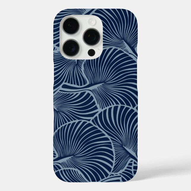 Zebra Fan Palm Hawaiian Tropical Navy Case-Mate iPhone Hülle (Rückseite)