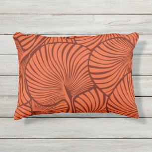 Zebra Fan Palm Hawaiian Tropical Orange Kissen Für Draußen