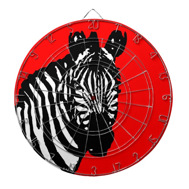 Zebra (Farbe anpassbar) Dartscheibe (vorne)