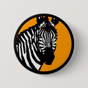 zebra. Farbe anpassbarer Kreis. Button