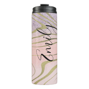 Zebra Faux Gold Thermosbecher