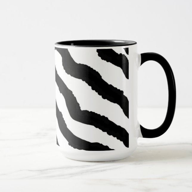 Zebra-Fell-Druck Tasse (Rechts)