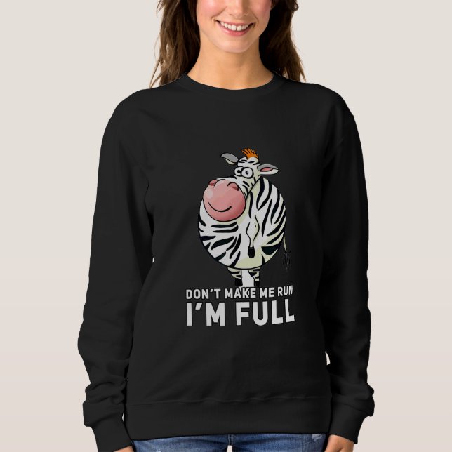 Zebra Fett Tier Sweatshirt (Vorderseite)