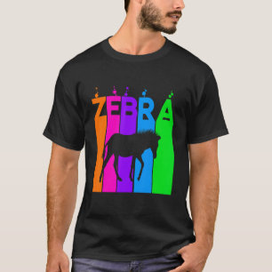 Zebra-Fieberblase mit Silhouette T-Shirt