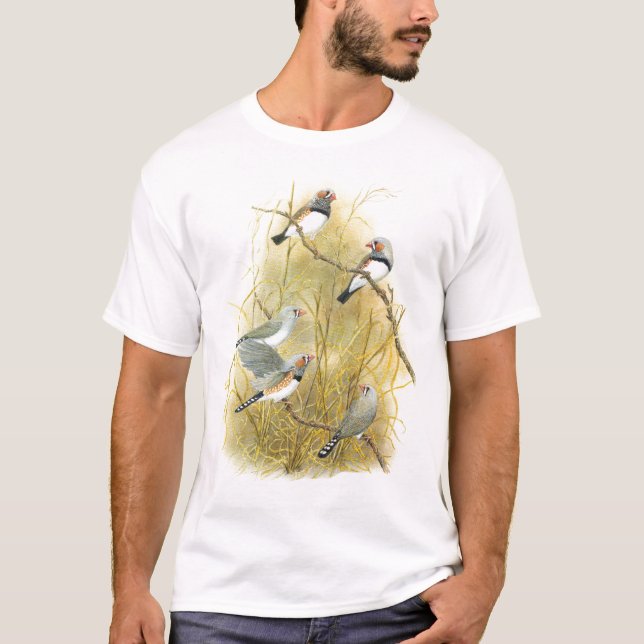 Zebra Finch Group - Taeniopygia guttata T-Shirt (Vorderseite)