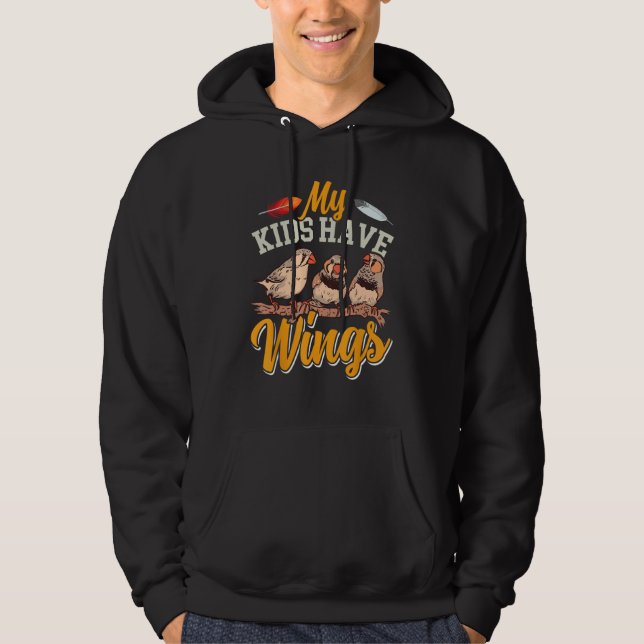 Zebra Finch My Kids Have Wings Finch Bird  Finches Hoodie (Vorderseite)