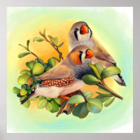 Zebra Finch realistisches Bild