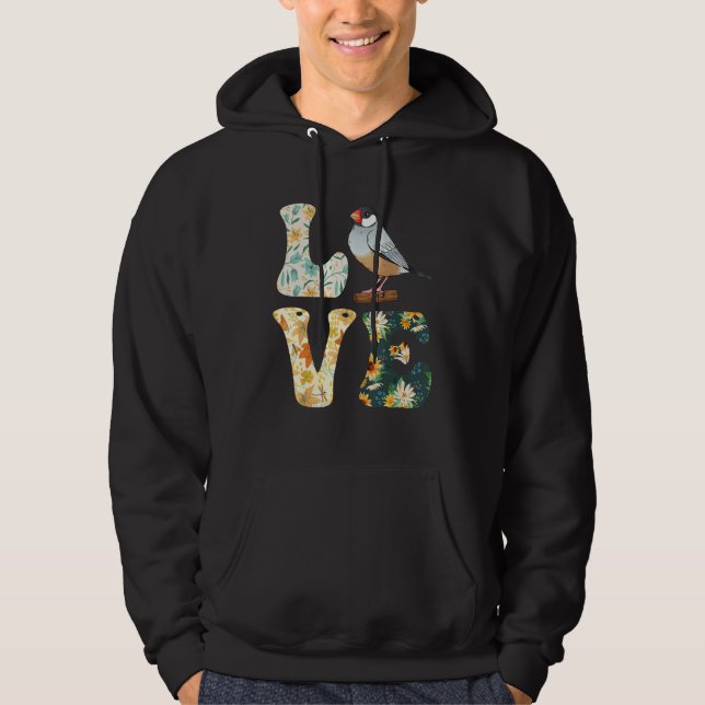 Zebra Finches LOVE Bird  Finches Bird Song Hoodie (Vorderseite)