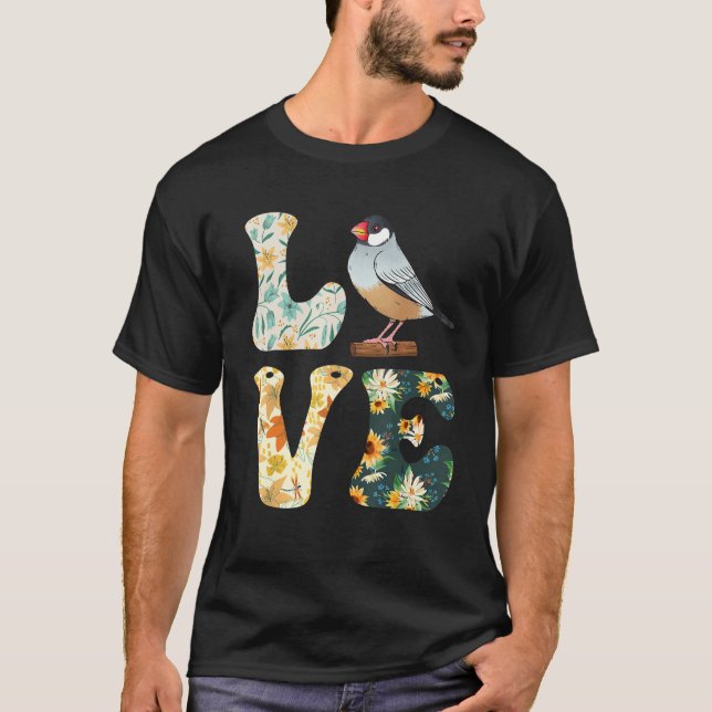 Zebra Finches LOVE Bird  Finches Bird Song T-Shirt (Vorderseite)