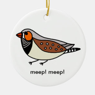 Zebra-Fink-Verzierung Keramik Ornament