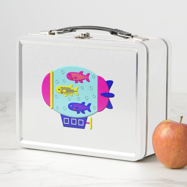 Zebra Fisch in einem Zeppelin Metall Brotdose (Beispiel)