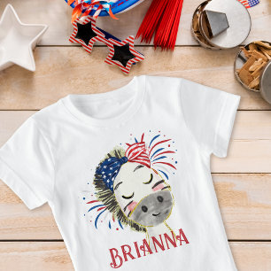Zebra Flag Haargummi und Feuerwerkskörper Personal T-Shirt