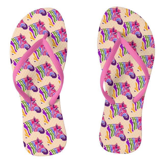 Zebra Flip Flops (Fußbett)