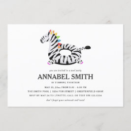 Zebra Float Birthday Pool Party Einladung