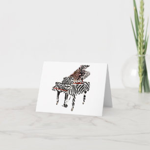 Zebra-Flügel ~ Gruß-/Anmerkungs-Karte Karte