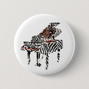 Zebra-Flügel ~ Knopf Button