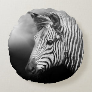 Zebra Foal Rundes Kissen