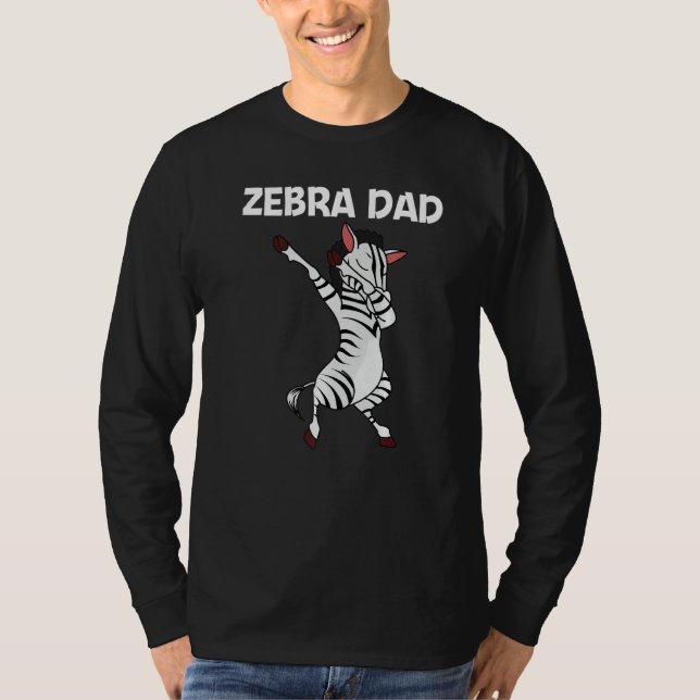 Zebra For Dad Father African Zoo Animal T-Shirt (Vorderseite)