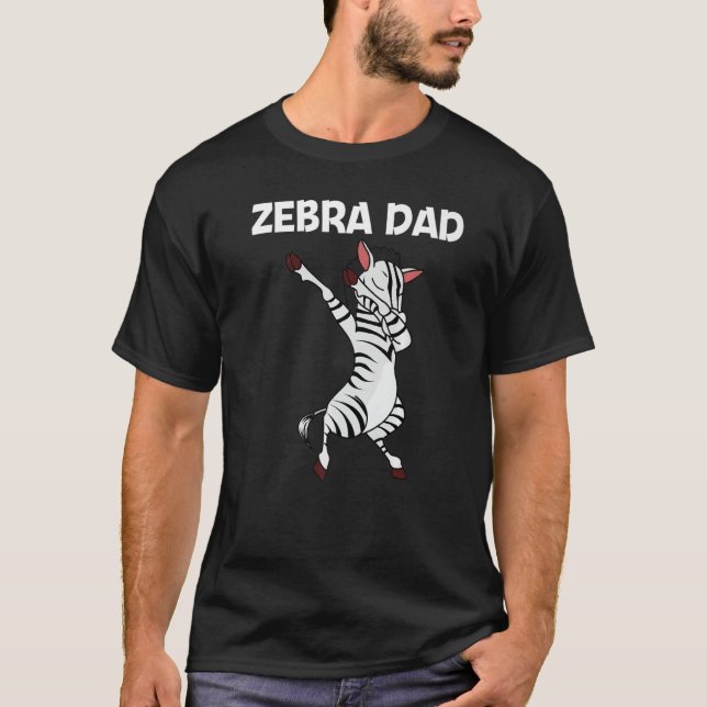 Zebra For Dad Father African Zoo Animal T-Shirt (Vorderseite)