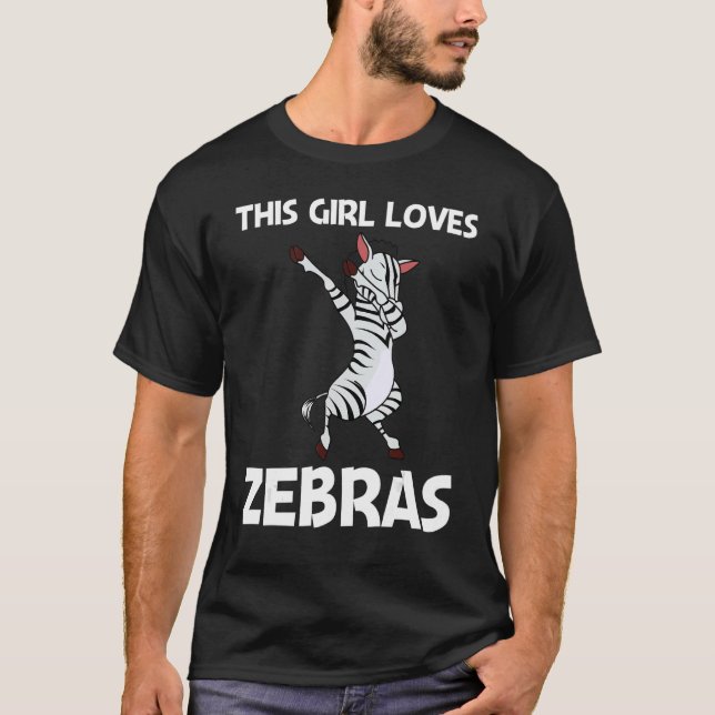 Zebra For Girls Kids African Zoo Animal  1 T-Shirt (Vorderseite)