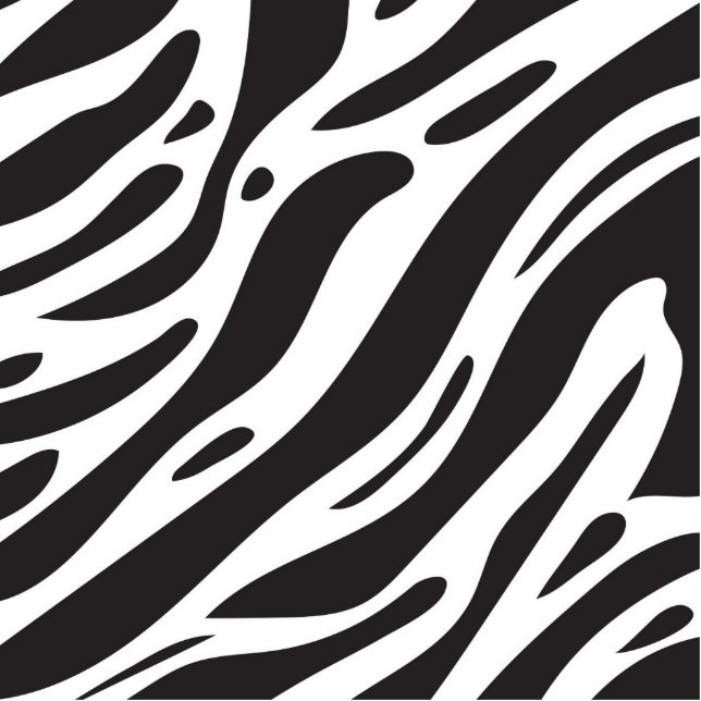 Zebra Freistehende Fotoskulptur (Vorne)