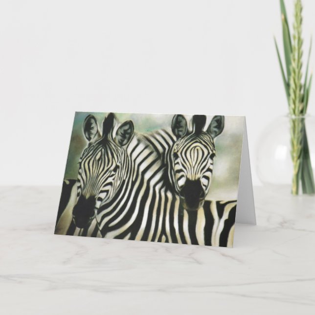 "Zebra-Freunde " Karte (Vorderseite)