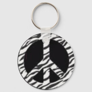 Zebra-Frieden Schlüsselanhänger