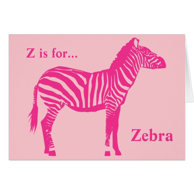 Zebra - Fuchsien und hellrosa (Vorderseite (Horizontal))