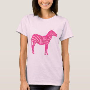 Zebra - Fuchsien und hellrosa T-Shirt