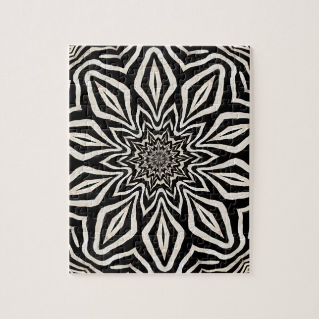 Zebra Fur Kaleidoskop Abstrakt Puzzle (Vertikal)